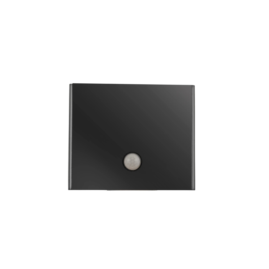 JUST LIGHT. 19471-18 - Aplique LED de exterior con sensor AMIN 2xLED/1,25W/3,7V 4400mAh IP44 negro