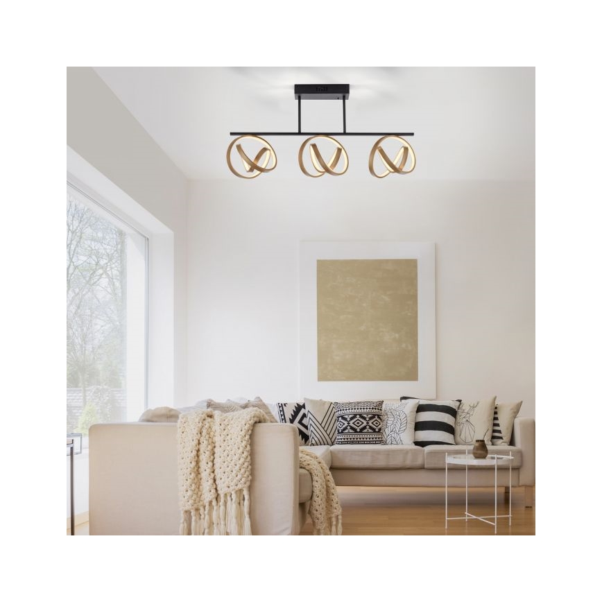 JUST LIGHT. 6245-18 - Lámpara de techo LED regulable LOOP 3xLED/11W/230V 2700-5000K + control remoto