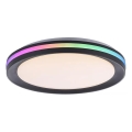 JUST LIGHT. 7509018 - Plafón LED RGBW regulable GANGES LED/24W/230V 2700-5000K + control remoto
