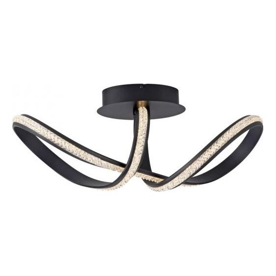 JUST LIGHT. 8475-18 - Lámpara de techo LED regulable BRILLA LED/29W/230V negro