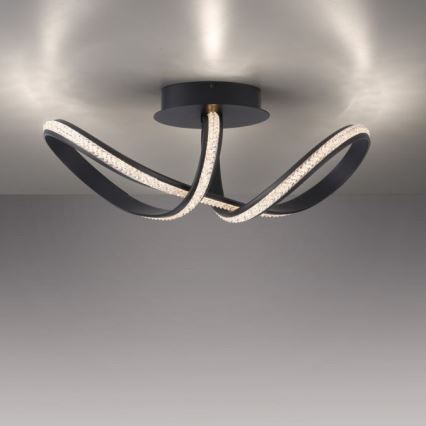 JUST LIGHT. 8475-18 - Lámpara de techo LED regulable BRILLA LED/29W/230V negro