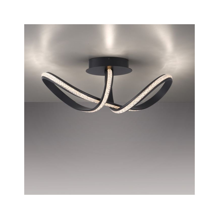JUST LIGHT. 8475-18 - Lámpara de techo LED regulable BRILLA LED/29W/230V negro