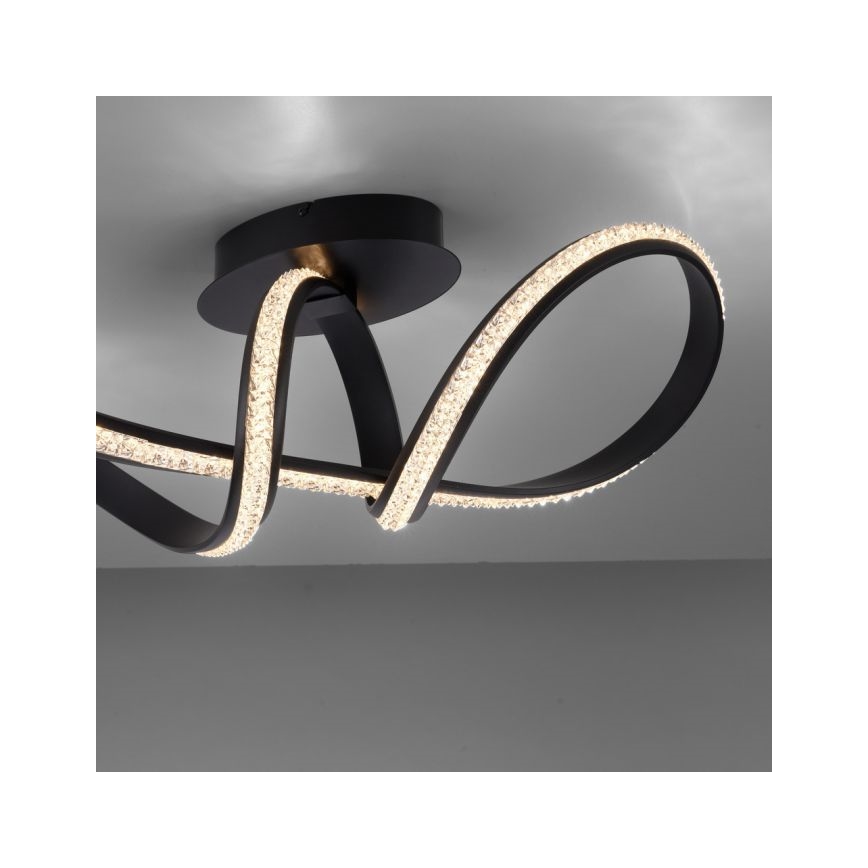 JUST LIGHT. 8475-18 - Lámpara de techo LED regulable BRILLA LED/29W/230V negro
