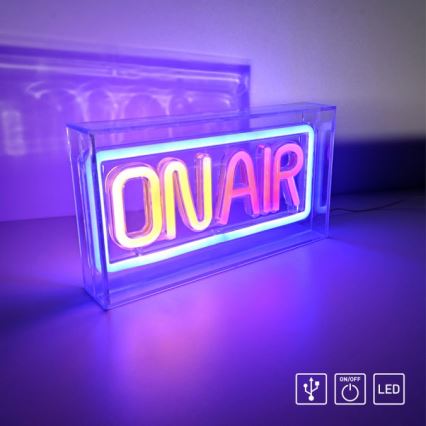 JUST LIGHT. 85013-70 - Decoración de mesa LED Neón NEON LED/4W/5V On Air