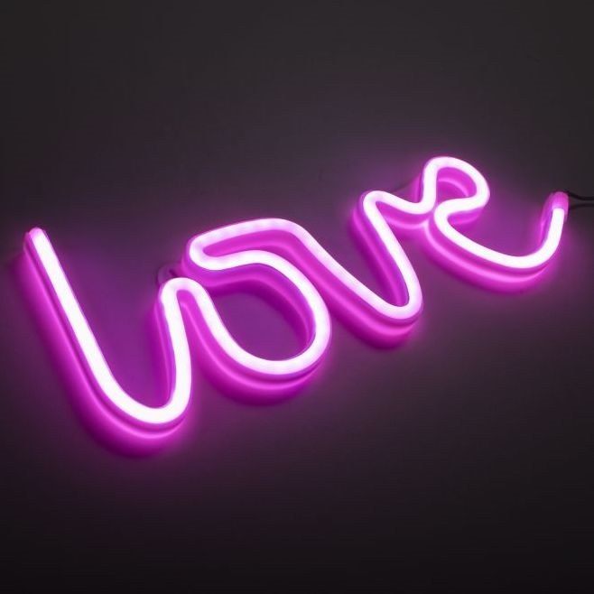 JUST LIGHT. 85021-87 - LED Decoración de pared de neón NEON LED/6,5W/5V Love