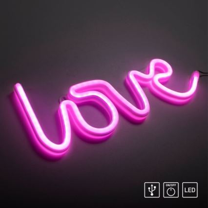 JUST LIGHT. 85021-87 - LED Decoración de pared de neón NEON LED/6,5W/5V Love