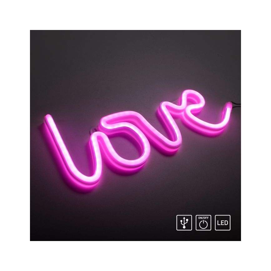 JUST LIGHT. 85021-87 - LED Decoración de pared de neón NEON LED/6,5W/5V Love