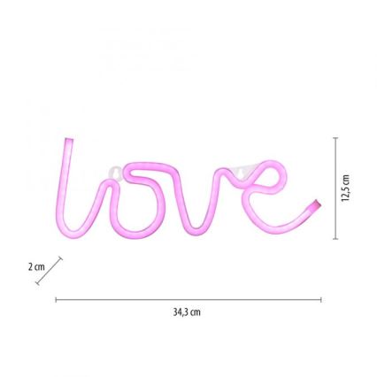 JUST LIGHT. 85021-87 - LED Decoración de pared de neón NEON LED/6,5W/5V Love