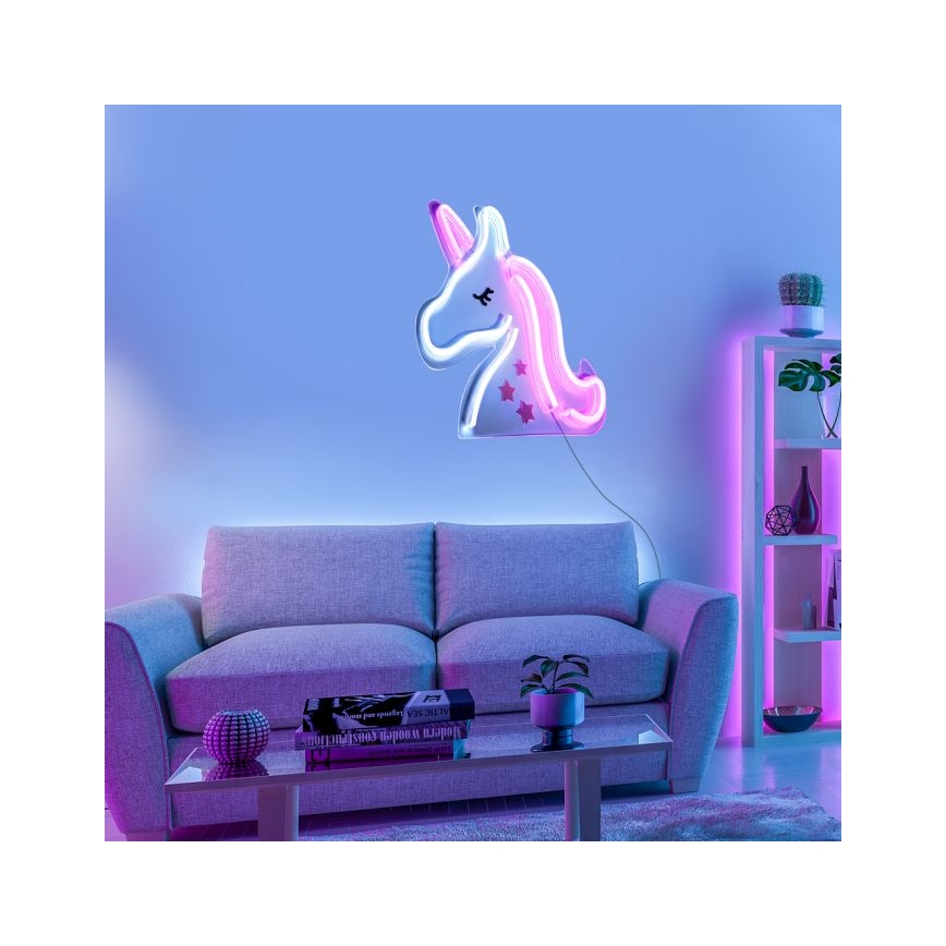 JUST LIGHT. 85025-70 - Decoración de pared LED NEON LED/6,5W/5V unicornio