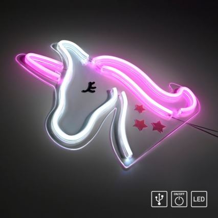 JUST LIGHT. 85025-70 - Decoración de pared LED NEON LED/6,5W/5V unicornio