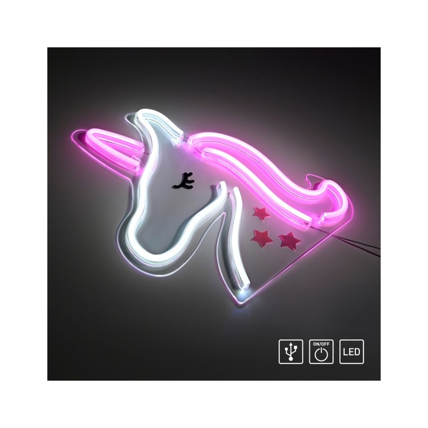 JUST LIGHT. 85025-70 - Decoración de pared LED NEON LED/6,5W/5V unicornio