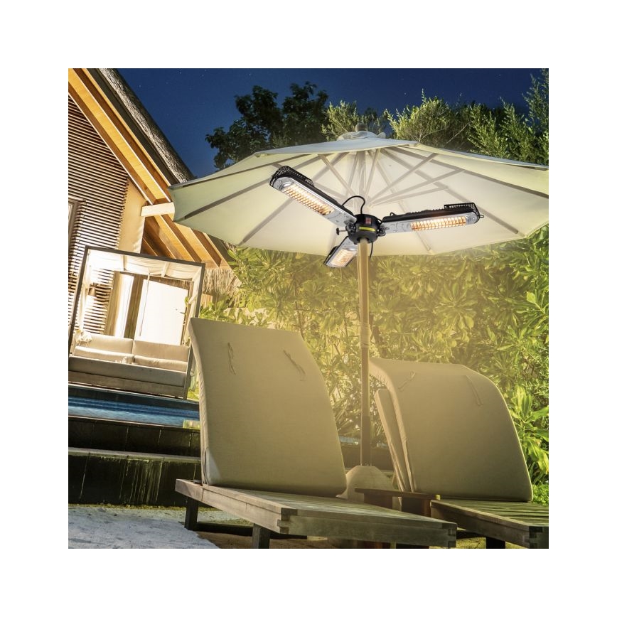 JUST LIGHT. 99513-18 - Elemento calefactor para exteriores GLOW 3x650W/1300W/2000W/230V IP34