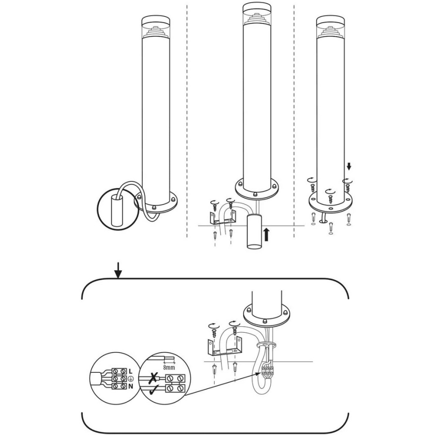 Kanlux 18602 - LED Lámpara exterior AGARA LED/3W/230V IP44