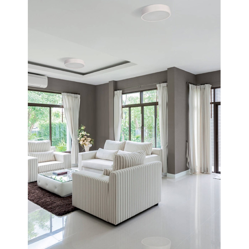 Lámpara de techo JASMIN 1xE27/20W/230V ø 27,5 cm roble blanco