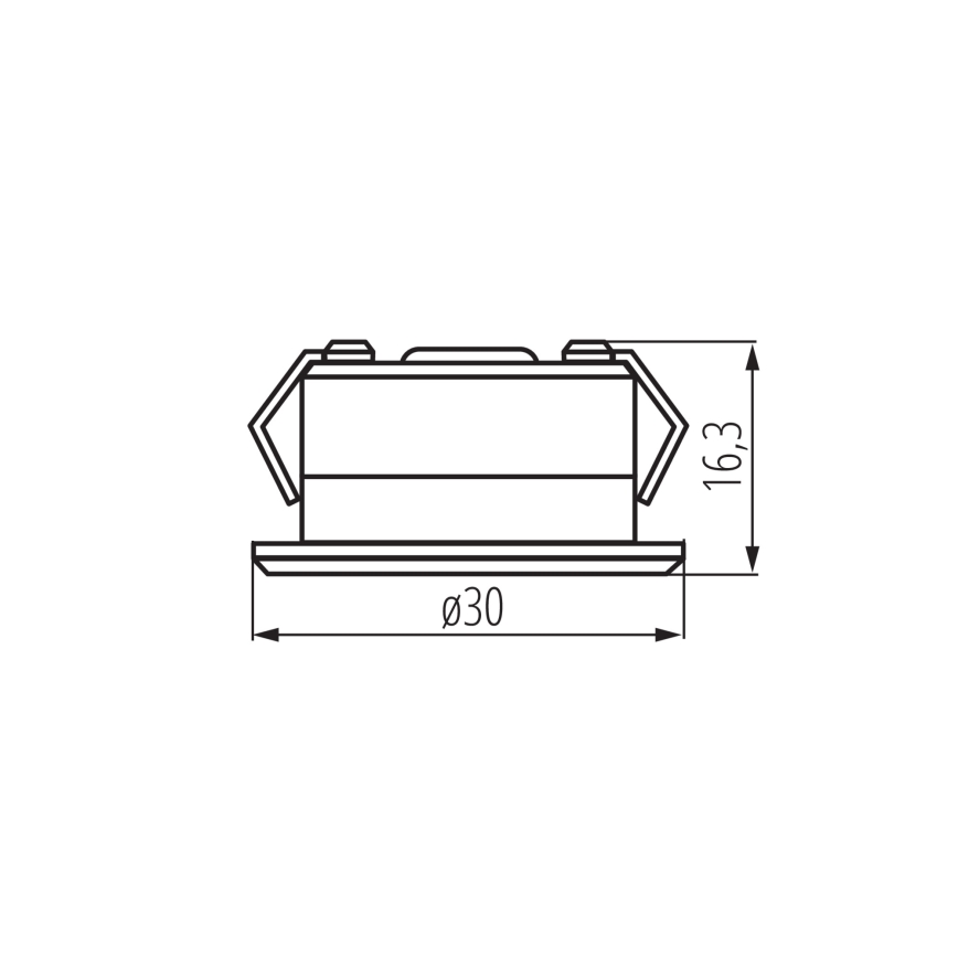 Lámpara empotrable de exterior LED IMBER LED/1W/12V 3000K diá. 3 cm 40 lm IP65 plata