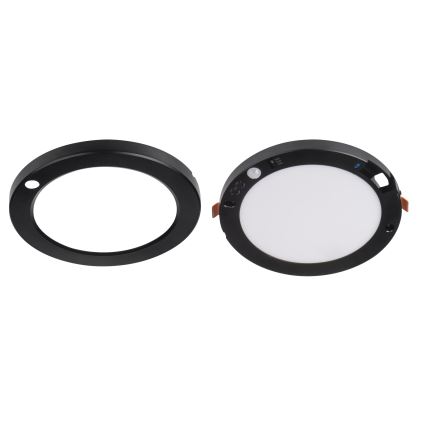 Lámpara de techo/empotrada LED con sensor de movimiento 2en1 ERGA LED/17W/230V 3000/4000/6500K negro