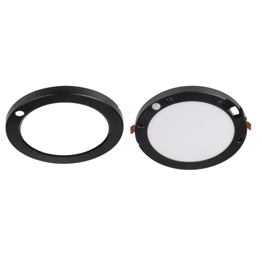 Lámpara de techo/empotrada LED con sensor de movimiento 2en1 ERGA LED/17W/230V 3000/4000/6500K negro