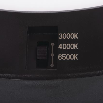 Lámpara de techo/empotrada LED con sensor de movimiento 2en1 ERGA LED/17W/230V 3000/4000/6500K negro