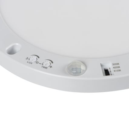 Lámpara LED de techo/empotrada con sensor de movimiento 2en1 ERGA LED/17W/230V 3000/4000/6500K blanco