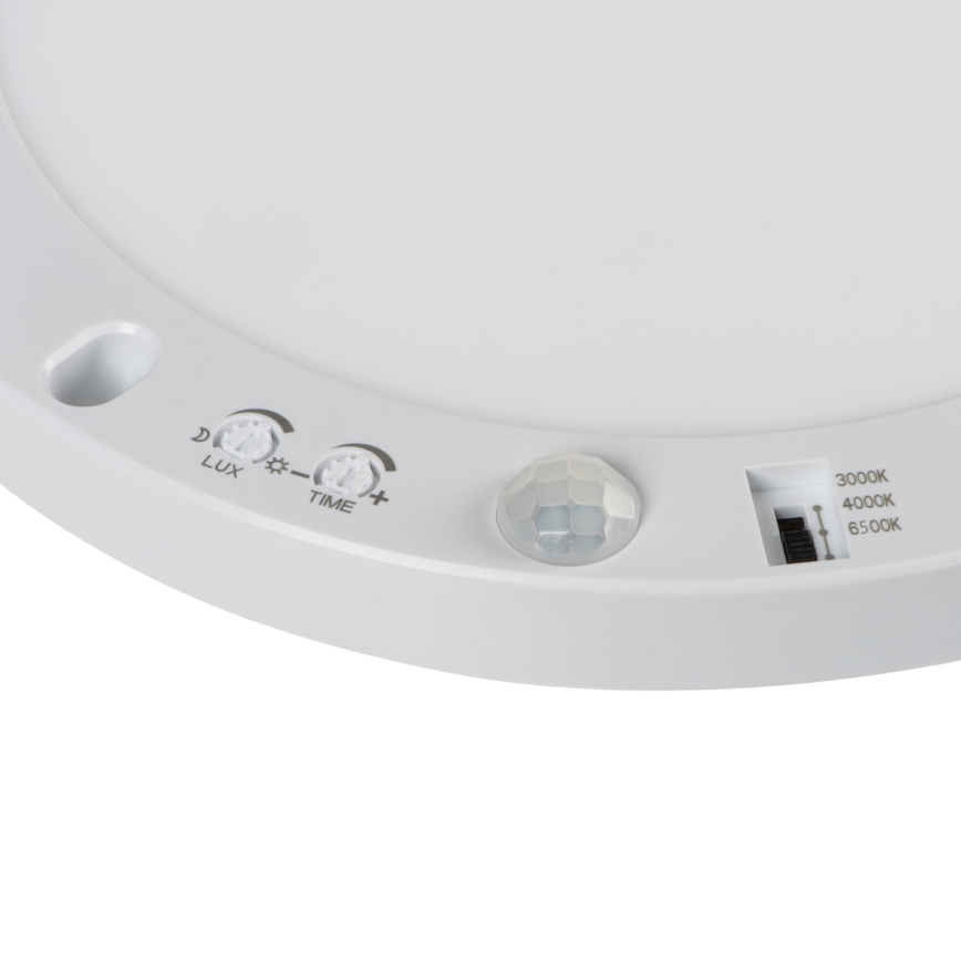 Lámpara LED de techo/empotrada con sensor de movimiento 2en1 ERGA LED/17W/230V 3000/4000/6500K blanco