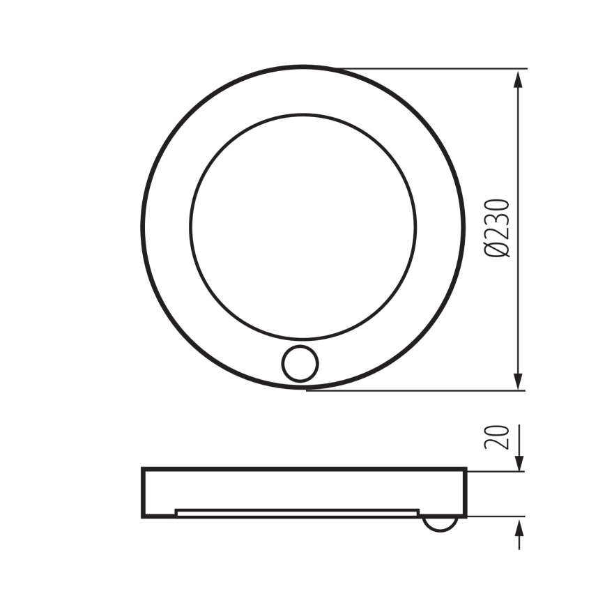 Lámpara LED de techo/empotrada con sensor de movimiento 2en1 ERGA LED/17W/230V 3000/4000/6500K blanco