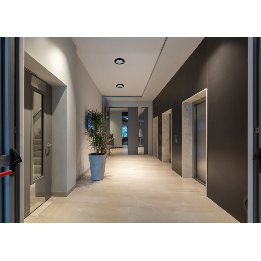 Luminaria LED de techo/empotrable 2 en 1 ERGA LED/17W/230V 3000/4000/6500K negra