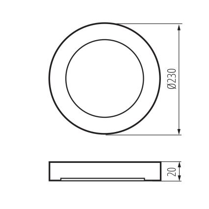Luminaria LED de techo/para falso techo 2 en 1 ERGA LED/17W/230V 3000/4000/6500K blanca