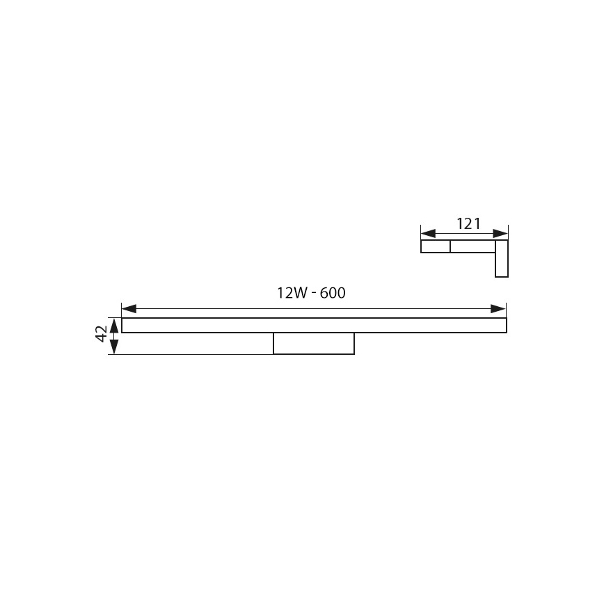 Iluminación LED para espejo de baño ASTEN LED/12W/230V IP44 cromo brillante
