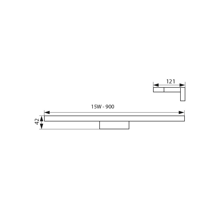 Iluminación LED para espejos de baño ASTEN LED/15W/230V IP44 cromo brillante