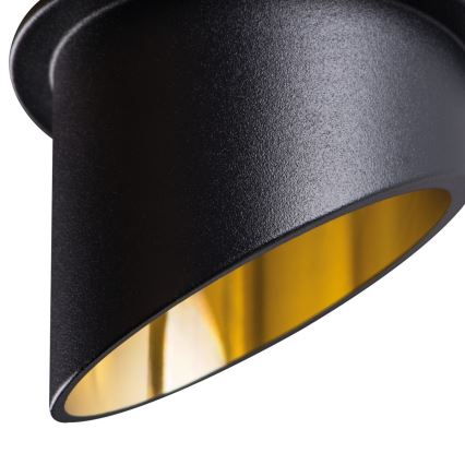 Foco empotrable SPAG GU10/35W negro/dorado