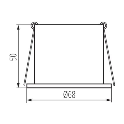 Lámpara empotrada SPAG GU10/35W negro/dorado