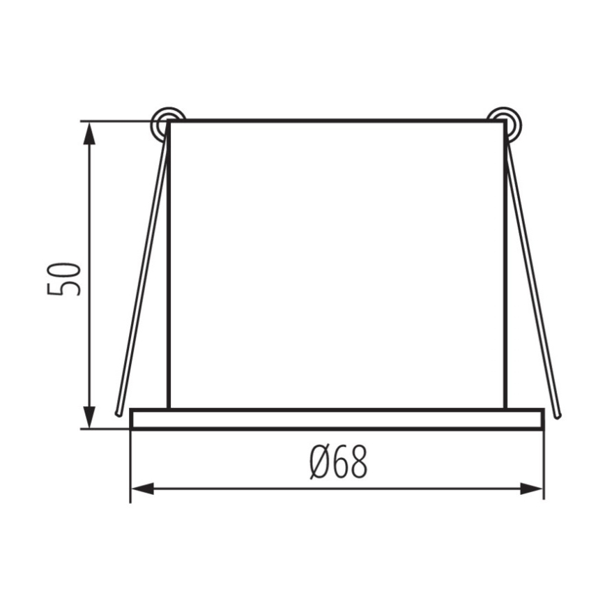 Lámpara empotrada SPAG GU10/35W negro/dorado