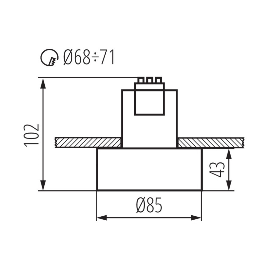 Lámpara de techo MINI RITI 1xGU10/25W/230V blanco