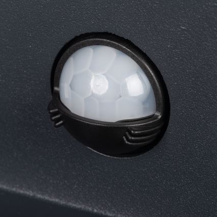 Aplique LED de exterior con sensor de movimiento y crepúsculo REKA LED/7W/230V IP54 antracita redondo