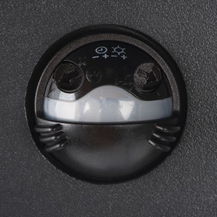Aplique LED de exterior con sensor de movimiento y crepúsculo REKA LED/7W/230V IP54 antracita redondo