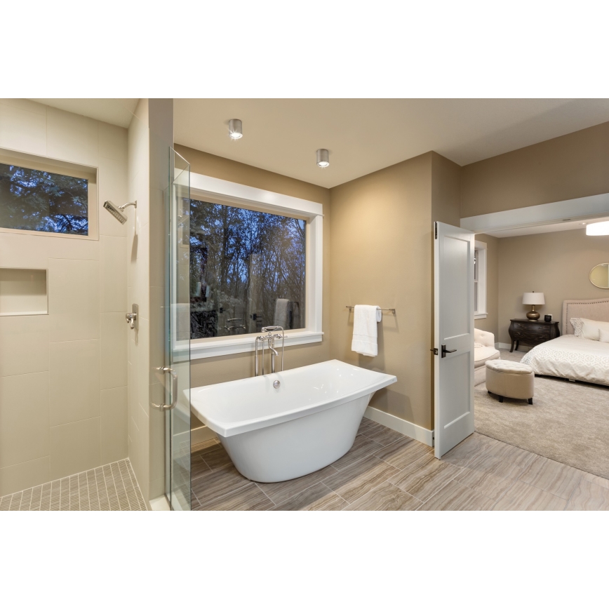 Plafón para baño SANI 1xGU10/10W/230V IP44 cromo mate