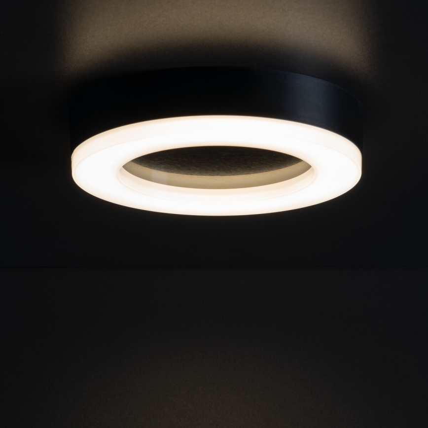 Plafón LED de exterior TURA LED/24W/230V 4000K IP65 negro
