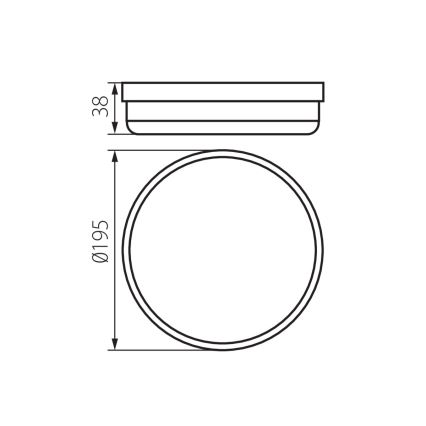 Plafón LED de baño TOLU LED/18W/230V 4000K IP54 blanco