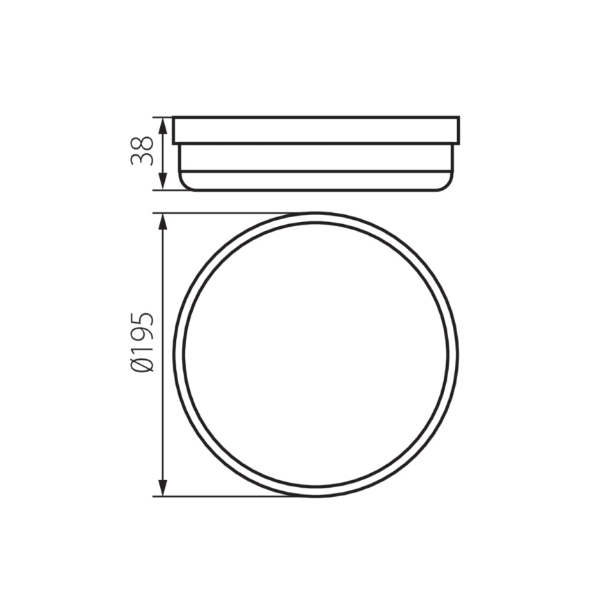 Plafón LED de baño TOLU LED/18W/230V 4000K IP54 blanco