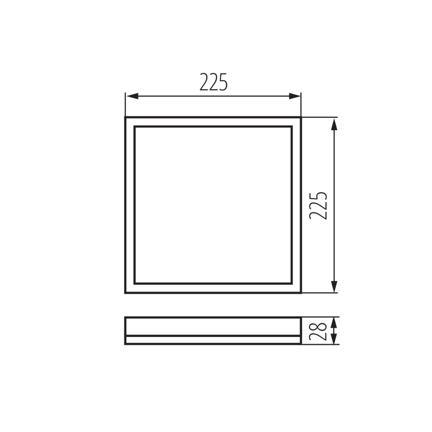 Plafón LED de baño AZPO LED/12,3W/230V IP54 blanco