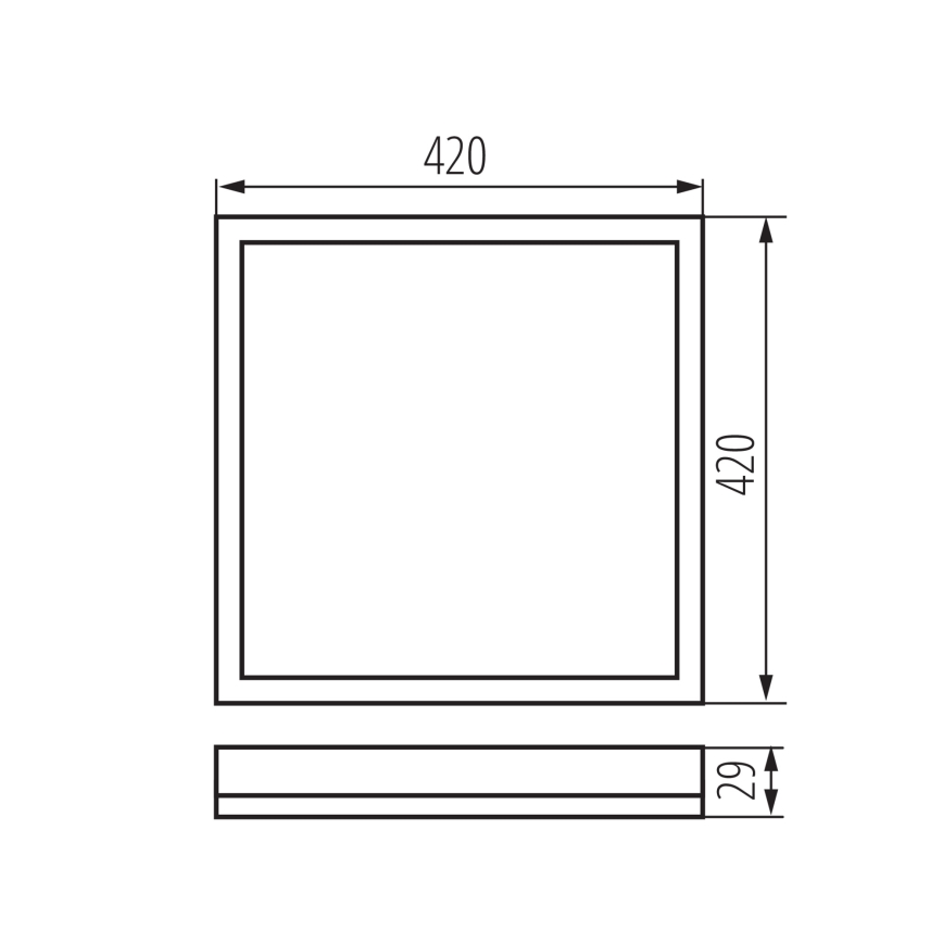 Plafón LED de baño AZPO LED/22W/230V 42x42 cm IP54 blanco