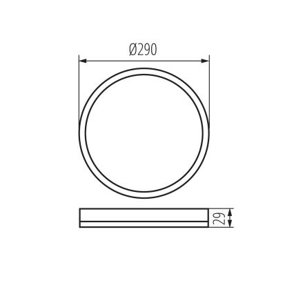 Plafón LED AZPO 18,5 W 230 V 3000/4000/6000 K Ø 29 cm IP54 blanco