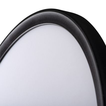 Lámpara de techo LED AZPO LED/22W/230V 3000/4000/6000K Ø 42 cm IP54 negra
