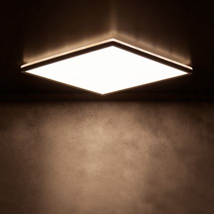 Plafón LED AZPO LED/12,3W/230V 3000/4000/6000K 22,5x22,5 cm IP54 negro