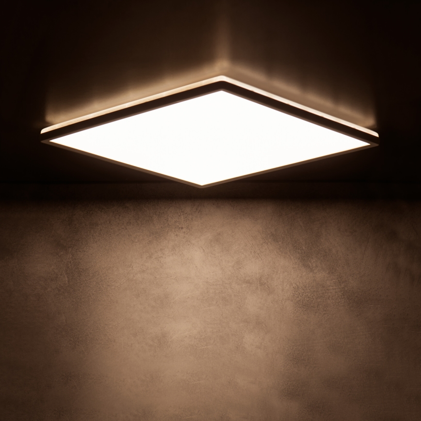 Plafón LED AZPO LED/12,3W/230V 3000/4000/6000K 22,5x22,5 cm IP54 negro