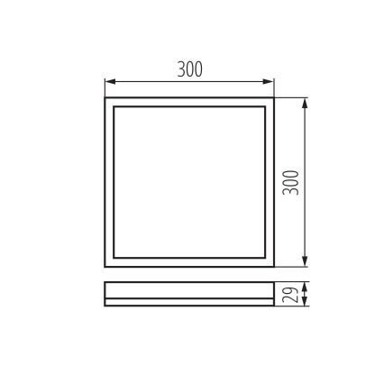 Plafón LED de techo AZPO LED/17,5W/230V 3000/4000/6000K 30x30 cm IP54 negro