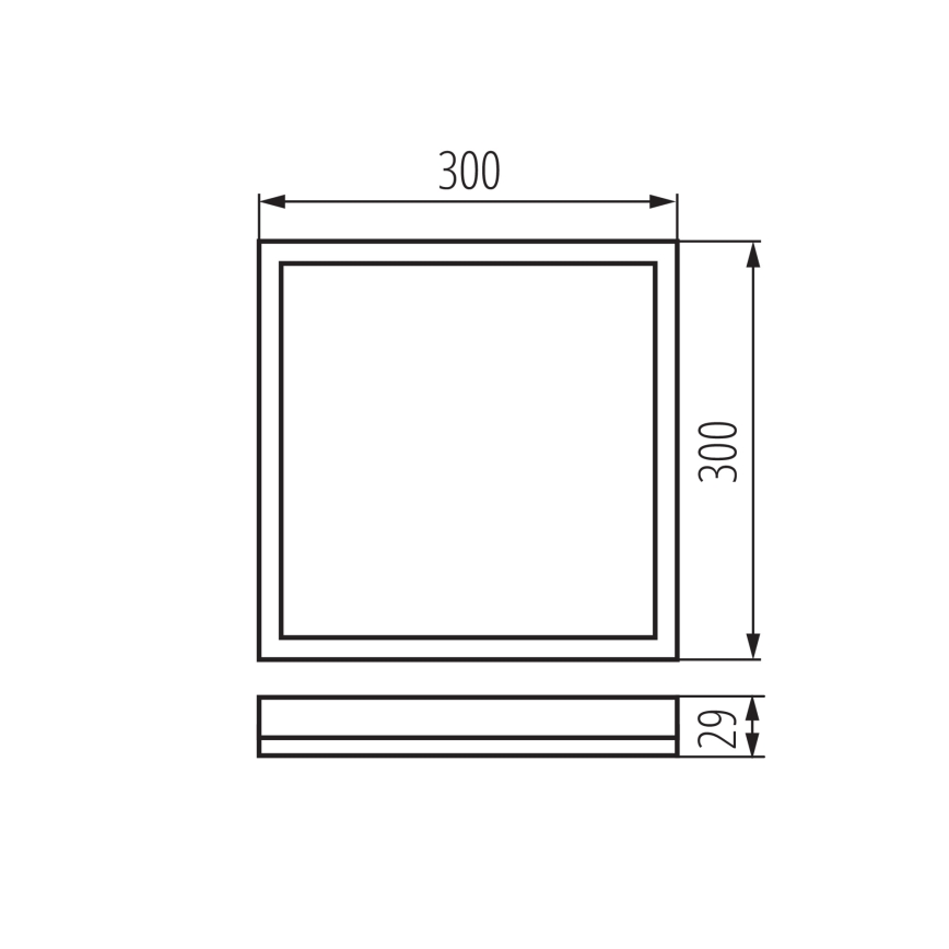 Plafón LED de techo AZPO LED/17,5W/230V 3000/4000/6000K 30x30 cm IP54 negro