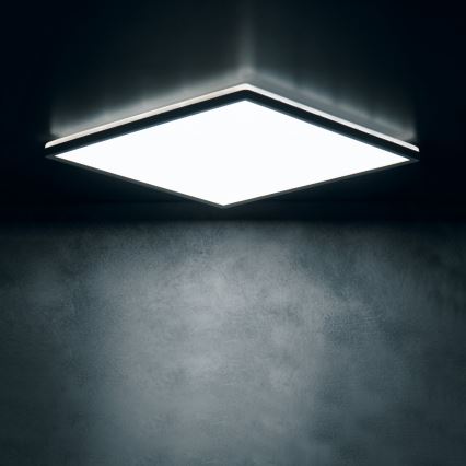 Plafón LED de techo AZPO LED/22W/230V 3000/4000/6000K 42x42 cm IP54 negro