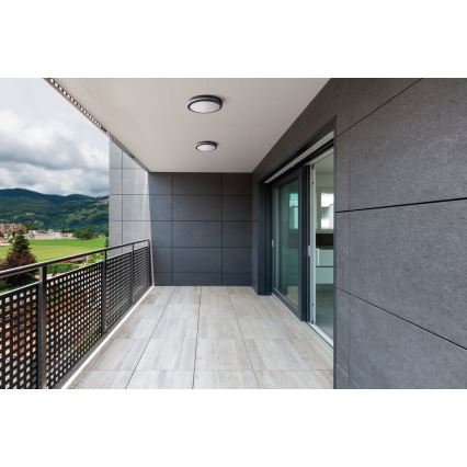 Plafón LED de exterior con sensor BENO LED/18W/230V antracita 4000K IP54