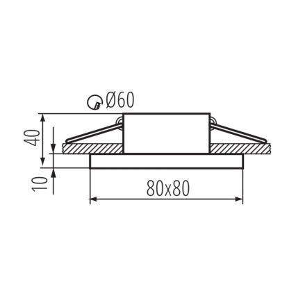 Kanlux - Plafón de techo para baño FLINI 10W IP44 negro